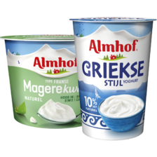 Almhof roeryoghurt, Franse magere kwark of Griekse stijl yoghurt